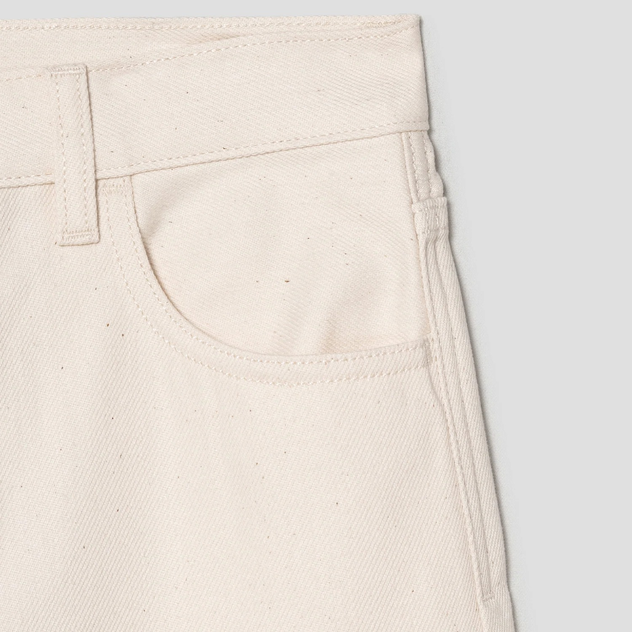 Theory Women Soft Denim High Waist Wide Jean - Ecru