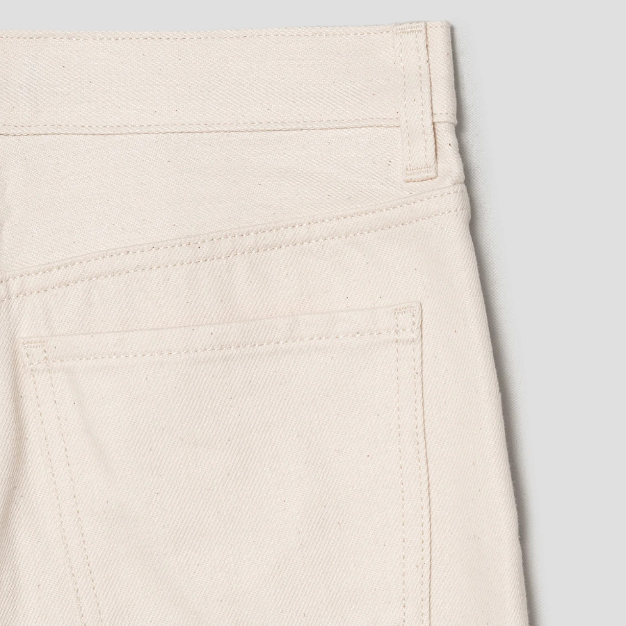 Theory Women Soft Denim High Waist Wide Jean - Ecru