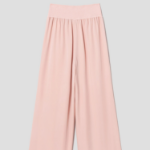 Theory Women Silk Combo Rib Waistband Pants - Pink Sand