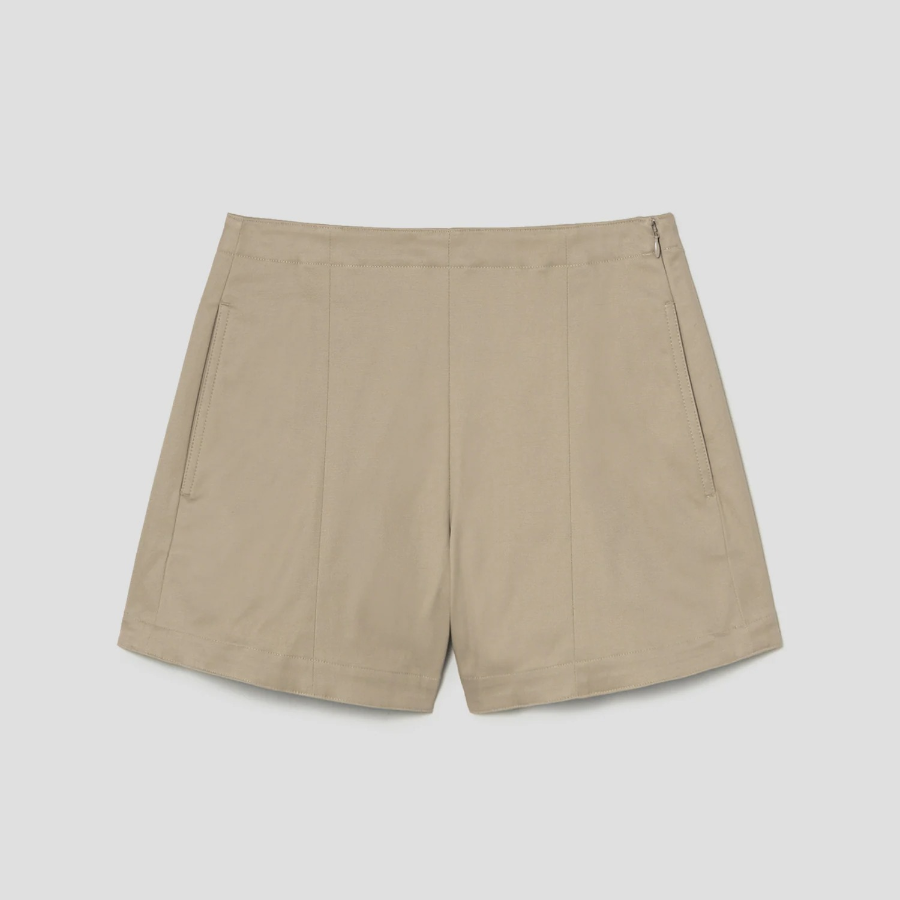 Theory Women Cotton Chino Short - Trench