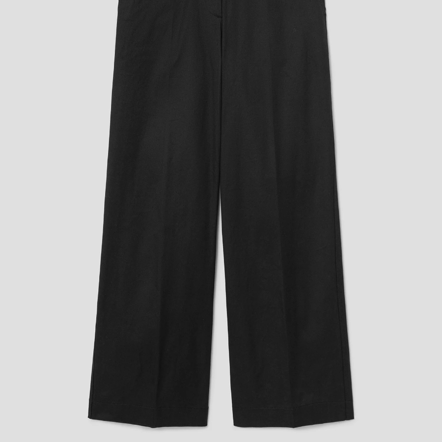 Theory Women Cotton Chino Classic Pants - Black