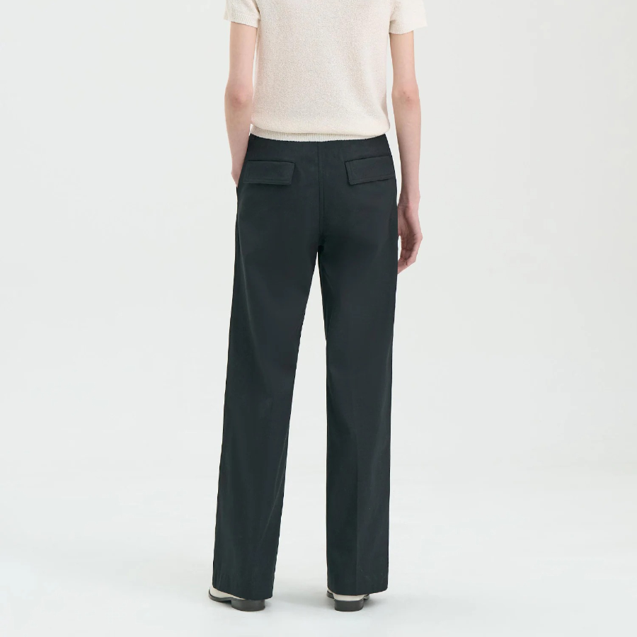 Theory Women Cotton Chino Classic Pants - Black