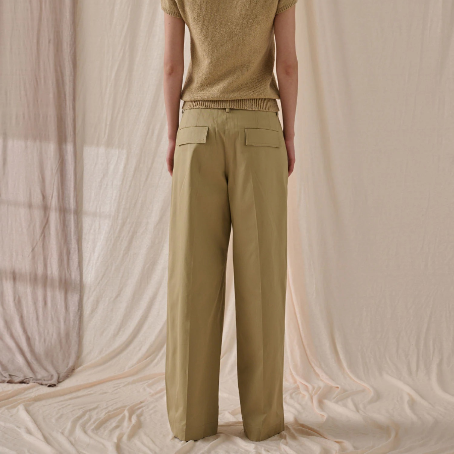 Theory Women Cotton Chino Classic Pants - Trench
