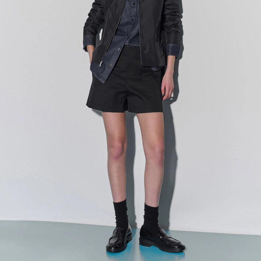 Theory Women Cotton Chino Short - Black