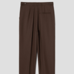 Theory Women Wool Hopsack Pleated Tapered Pants - Clove