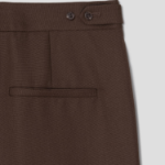 Theory Women Wool Hopsack Pleated Tapered Pants - Clove