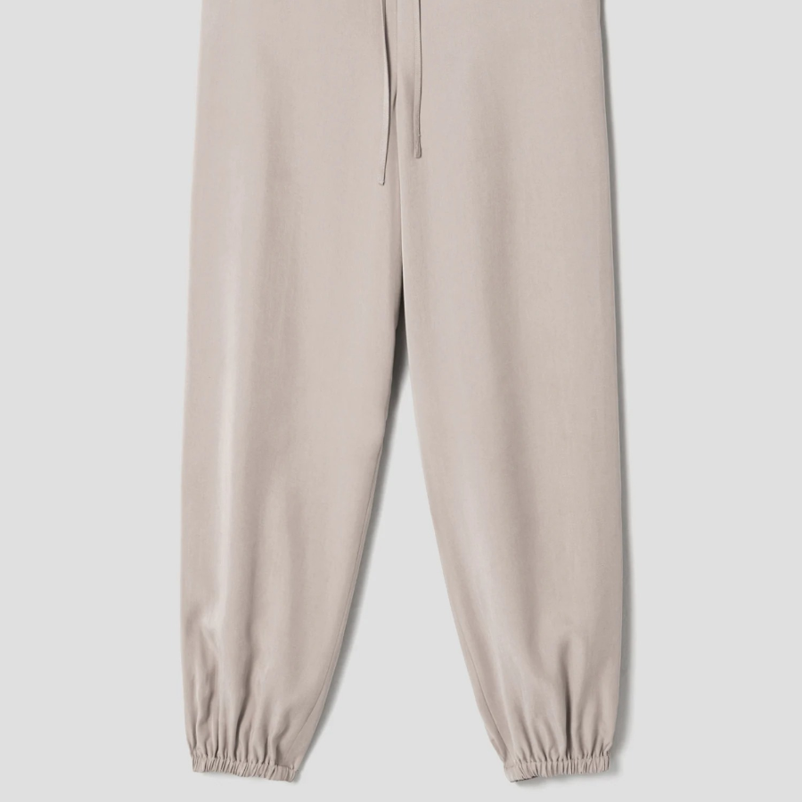 Theory Women Fluid Lyocell Pull On Wide Jogger Pants - Soft Taupe