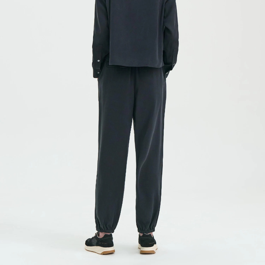 Theory Women Fluid Lyocell Pull On Wide Jogger Pants - Black