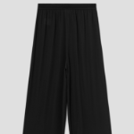 Theory Women Silk Combo Wide A-line Pant - Black