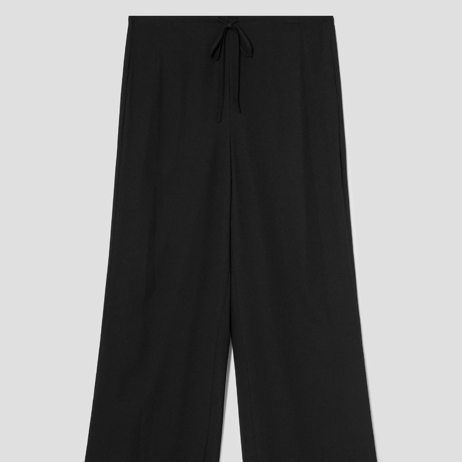 Theory Women Poly Georgette Drawstring Pants - Black