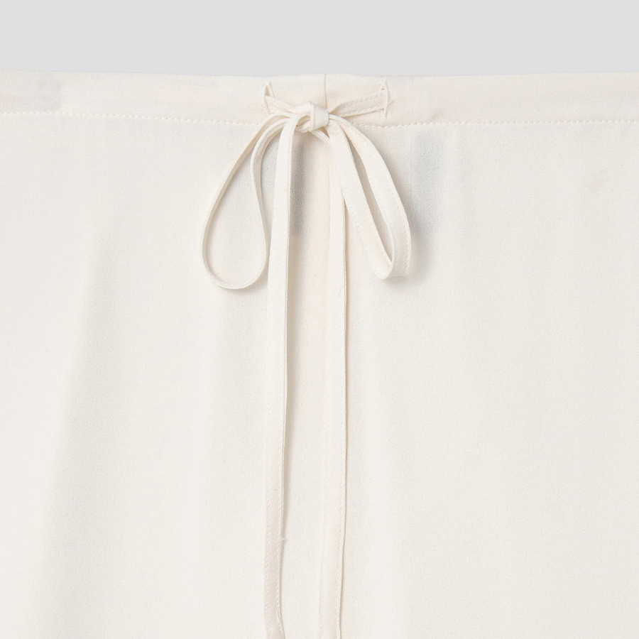 Theory Women Poly Georgette Drawstring Pants - Ivory