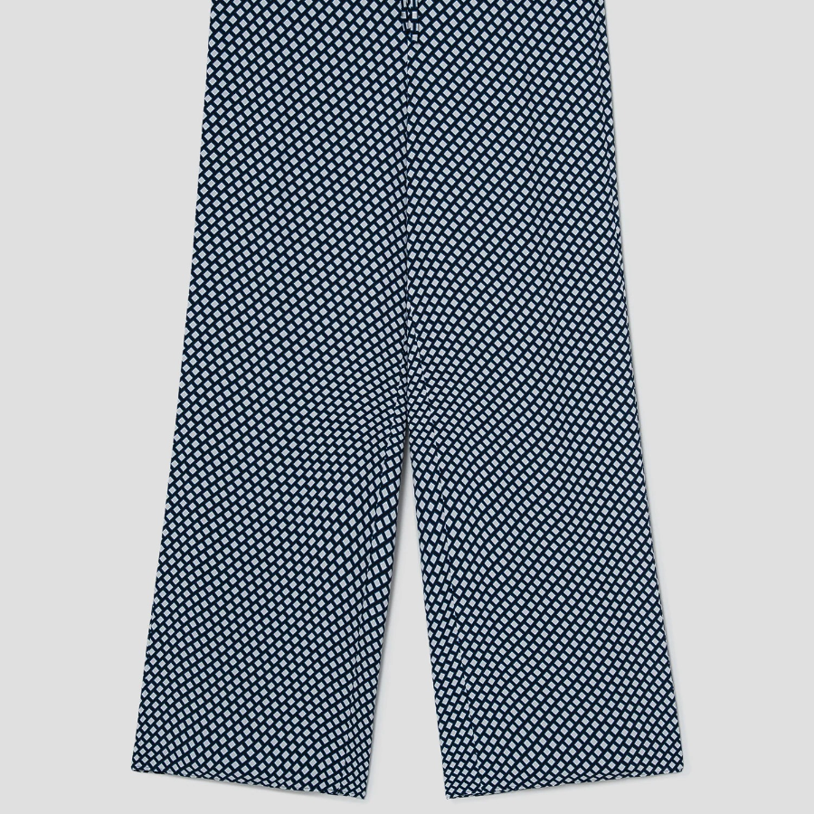 Theory Women Geo Block Georgette Drawstring Pants - Sapphire Multi