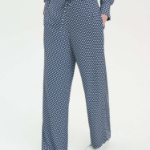 Theory Women Geo Block Georgette Drawstring Pants - Sapphire Multi