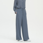 Theory Women Geo Block Georgette Drawstring Pants - Sapphire Multi