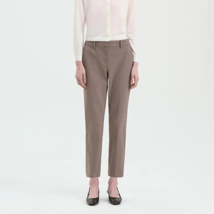 Theory Women Bistretch Treeca Slim Straight Pants - Walnut