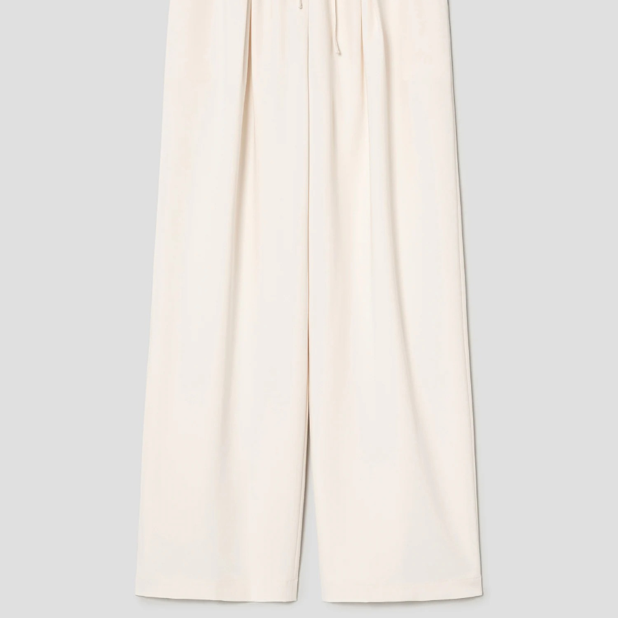 Theory Women Admiral Crepe Pleated Casual Pant - Rice