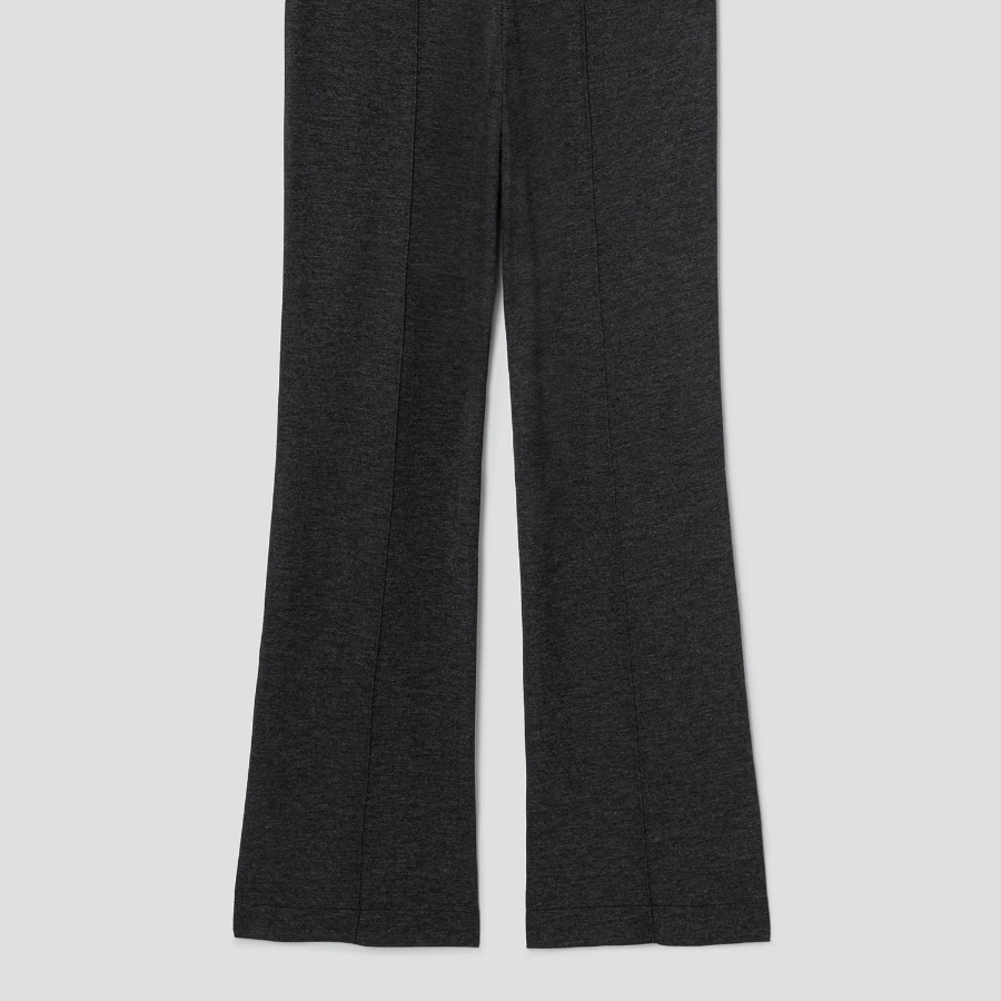 Theory Women Interlock Light Slim Trouser - Charcoal Melange