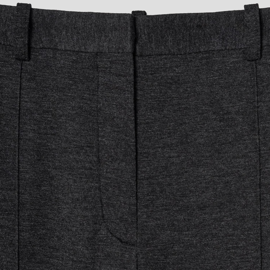 Theory Women Interlock Light Slim Trouser - Charcoal Melange