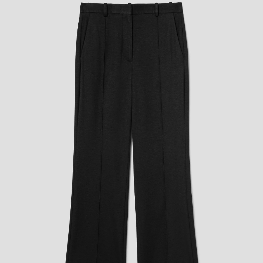 Theory Women Interlock Light Slim Trouser - Black