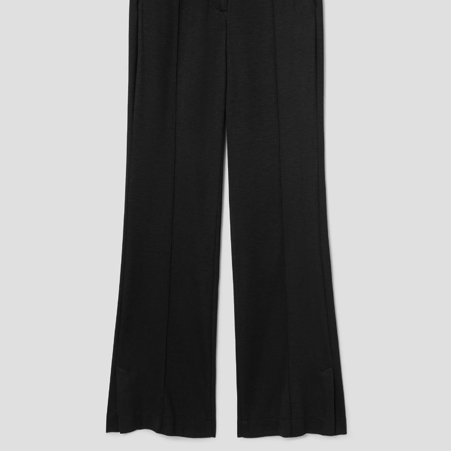 Theory Women Interlock Light Slim Trouser - Black