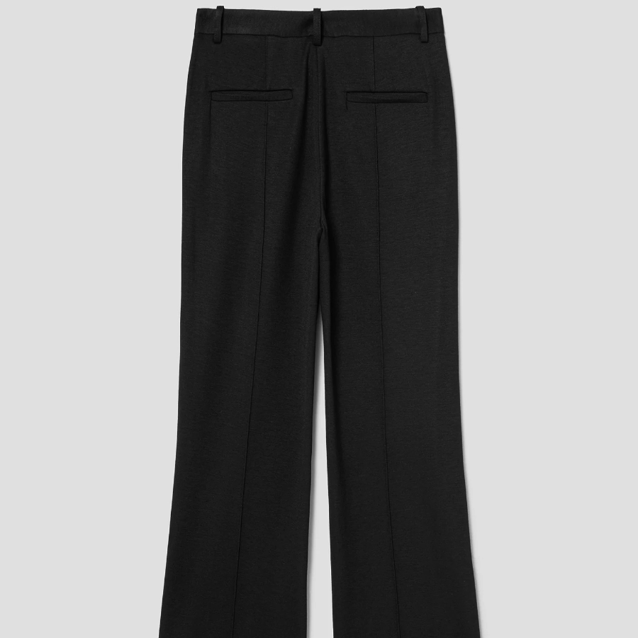 Theory Women Interlock Light Slim Trouser - Black