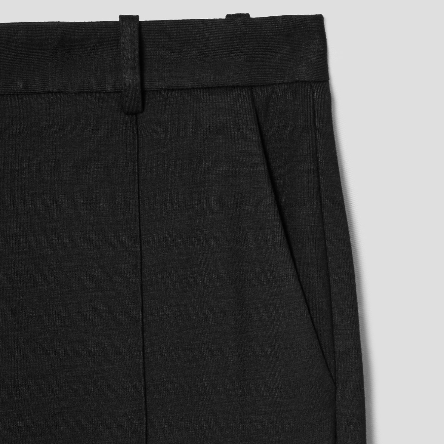 Theory Women Interlock Light Slim Trouser - Black