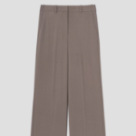 Theory Women Traceable Wool Wide Straight Trouser - Charcoal Melange