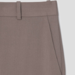 Theory Women Traceable Wool Wide Straight Trouser - Charcoal Melange