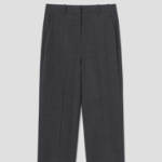 Theory Women Traceable Wool High Waist Pants - Charcoal Melange