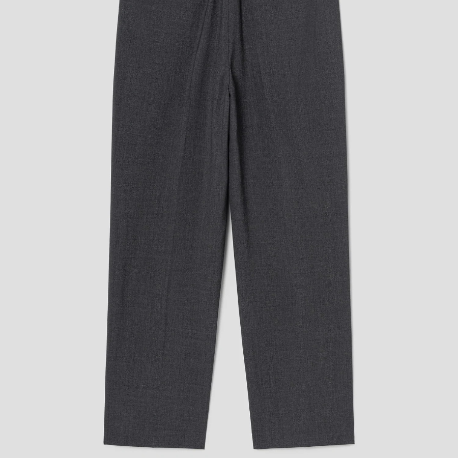 Theory Women Traceable Wool High Waist Pants - Charcoal Melange
