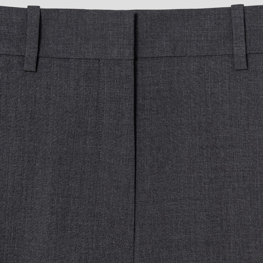 Theory Women Traceable Wool High Waist Pants - Charcoal Melange