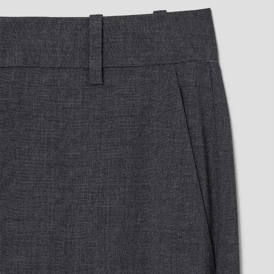 Theory Women Traceable Wool High Waist Pants - Charcoal Melange