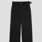 Theory Women Neoteric Twill Utility Wide Pant - Black