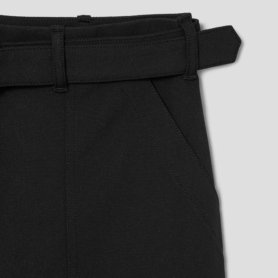 Theory Women Neoteric Twill Utility Wide Pant - Black