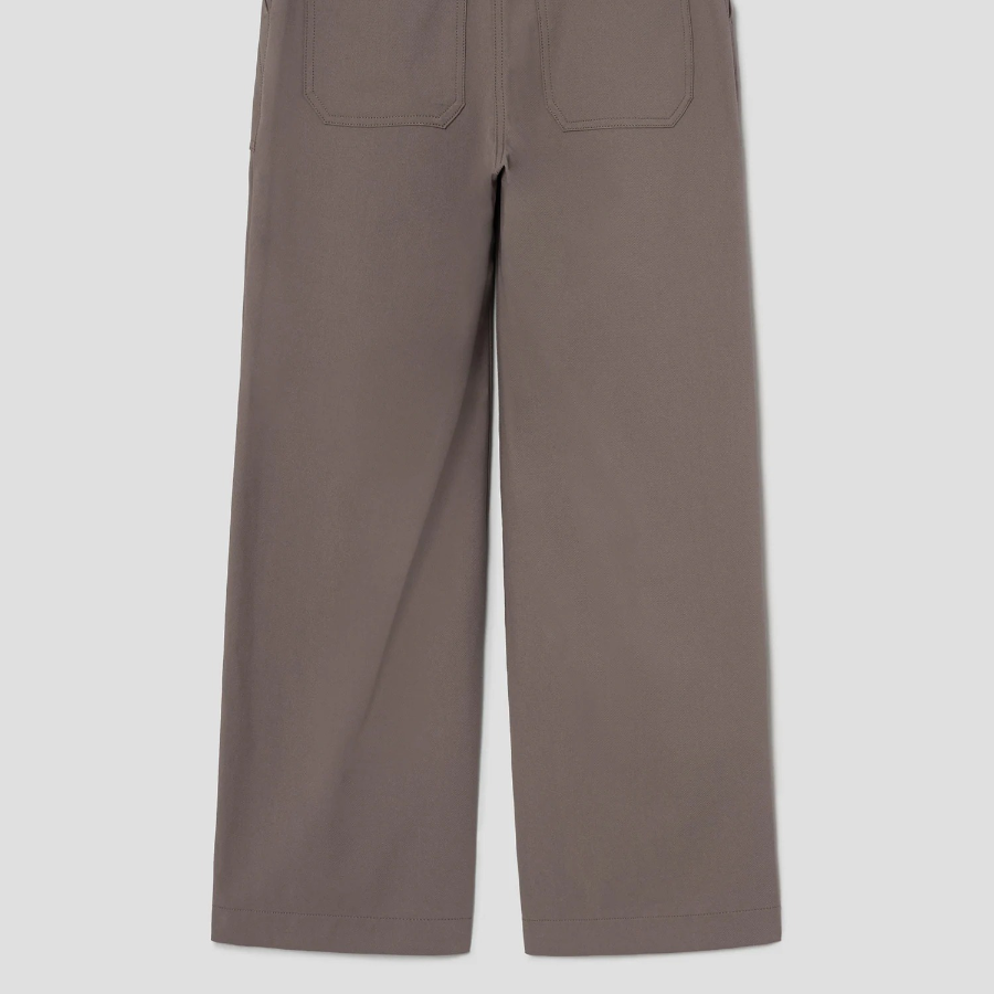Theory Women Neoteric Twill Utility Wide Pant - Walnut