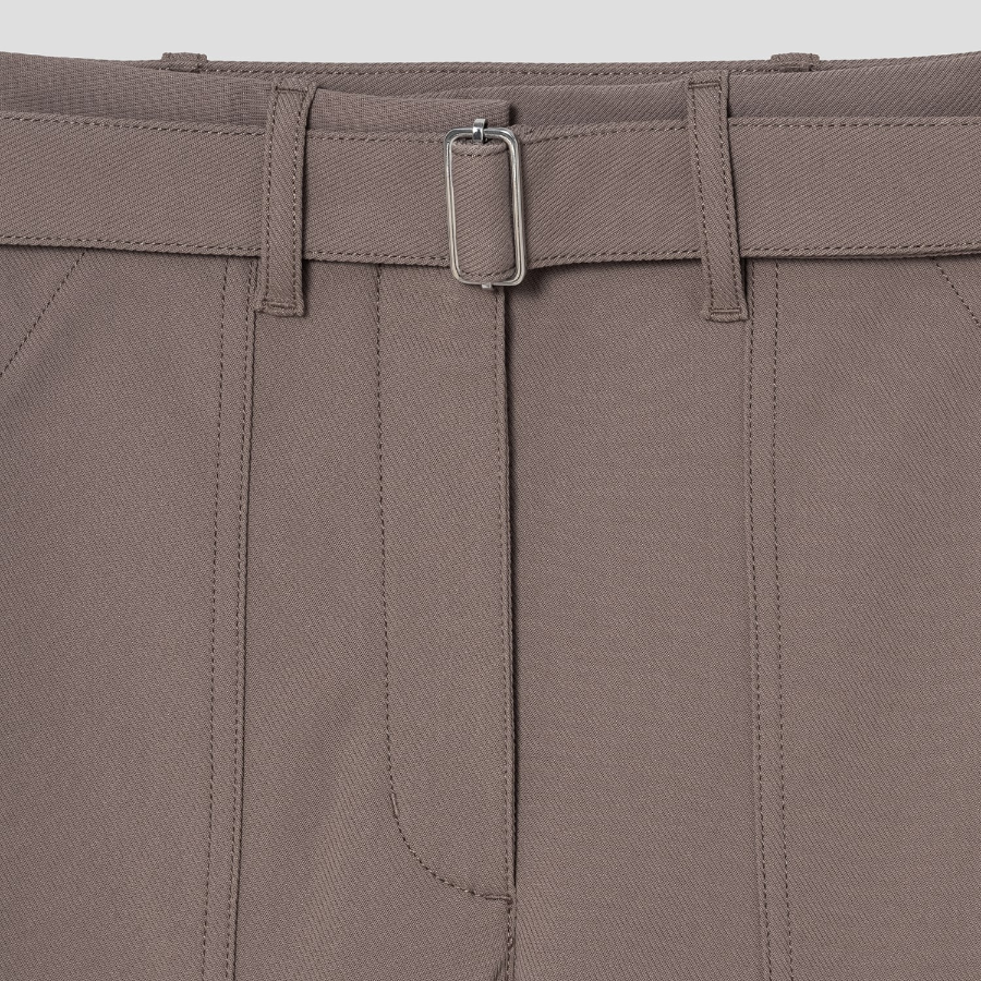 Theory Women Neoteric Twill Utility Wide Pant - Walnut