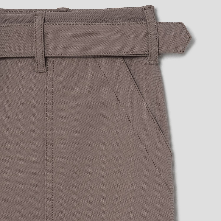 Theory Women Neoteric Twill Utility Wide Pant - Walnut