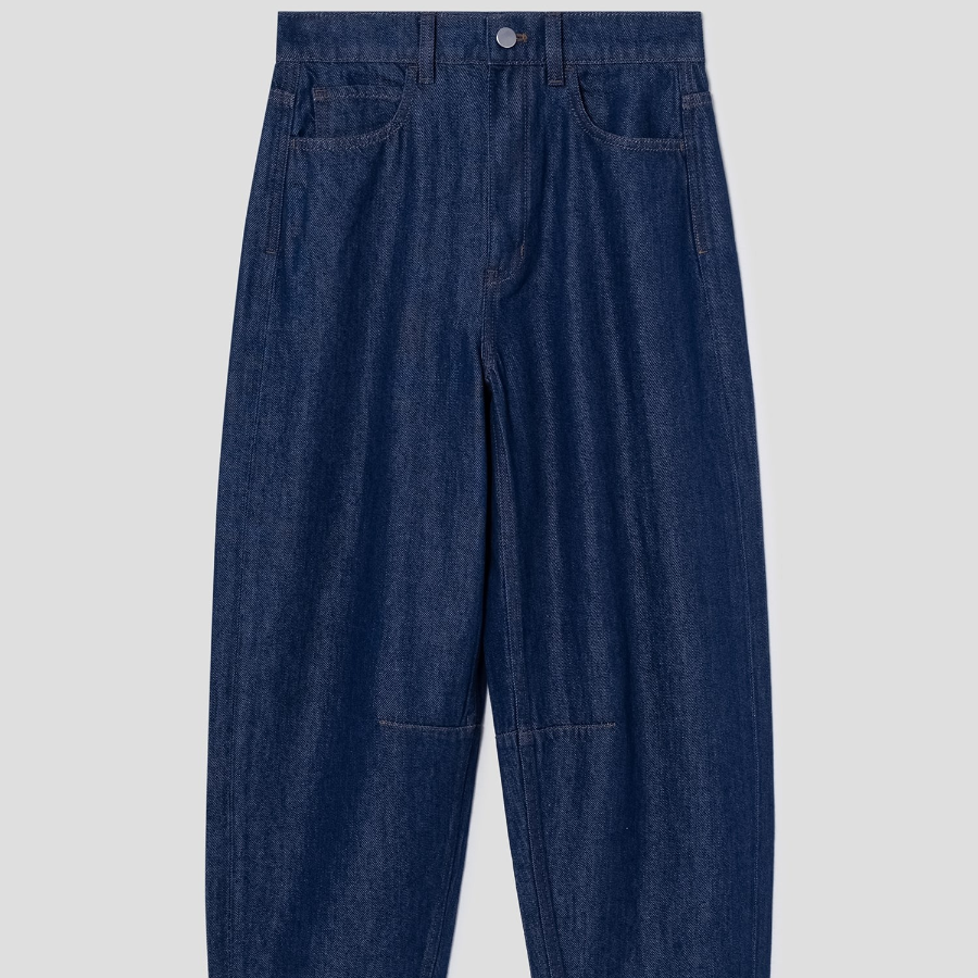 Theory Women Relaxed Denim Drop Curved Pants - Indigo