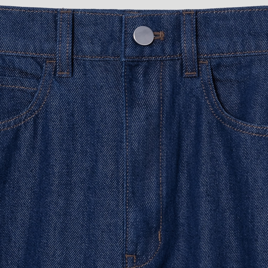 Theory Women Relaxed Denim Drop Curved Pants - Indigo