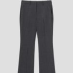 Theory Women Traceable Wool Slim Full Length Trouser - Charcoal Melange