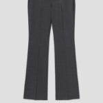 Theory Women Traceable Wool Slim Full Length Trouser - Charcoal Melange