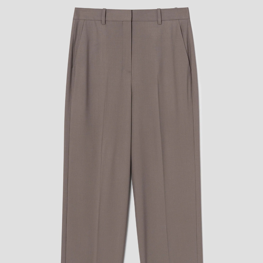 Theory Women Traceable Wool High Waist Pants - Walnut