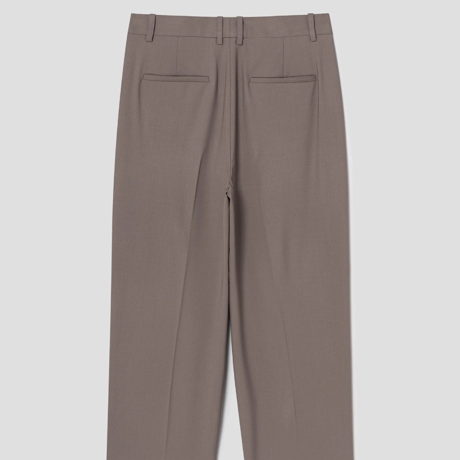 Theory Women Traceable Wool High Waist Pants - Walnut