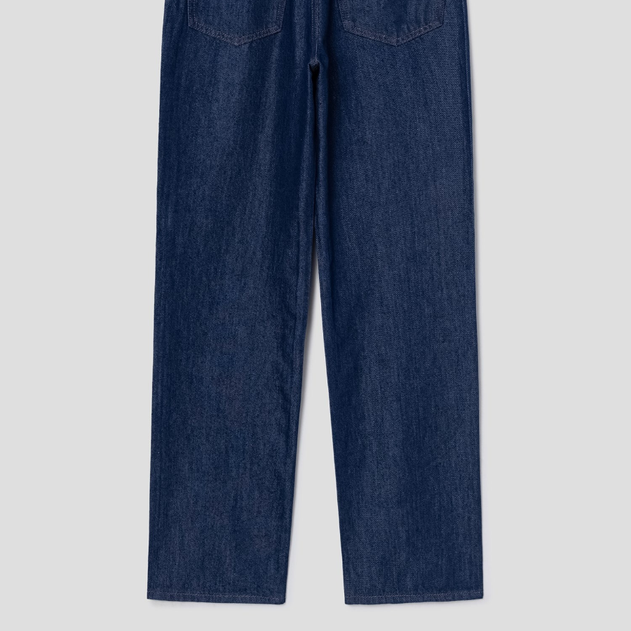 Theory Women Relaxed Denim High Waist Straight Jean - Indigo