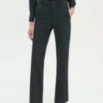 Theory Women Good Wool Slim Full Length Trouser - Black