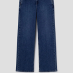 Theory Women New Stretch Wide Leg Denim Pants - Deep Blue