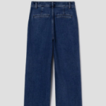 Theory Women New Stretch Wide Leg Denim Pants - Deep Blue