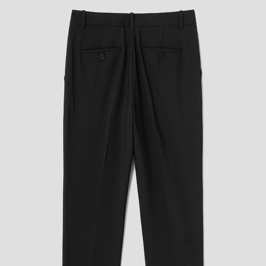 Theory Women Good Wool Treeca Slim Straight Pants - Black