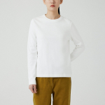 JAJU Heavy Cotton Long Sleeve T-Shirt – White