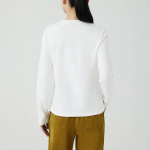 JAJU Heavy Cotton Long Sleeve T-Shirt – White